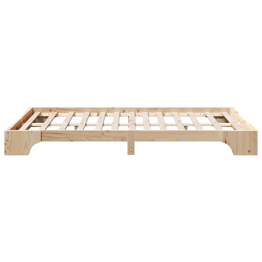 Sengestel Naturfarvet 120 x 200 cm Massiv fyrretræ