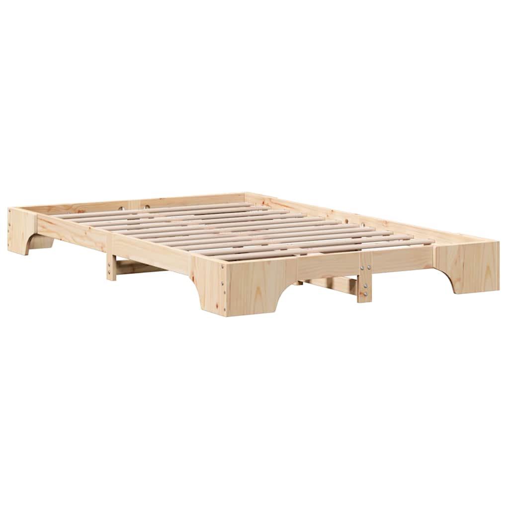 Sengestel Naturfarvet 140 x 190 cm Massiv fyrretræ