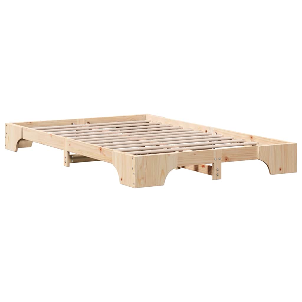 Sengestel Naturfarvet 135 x 190 cm Massiv fyrretræ