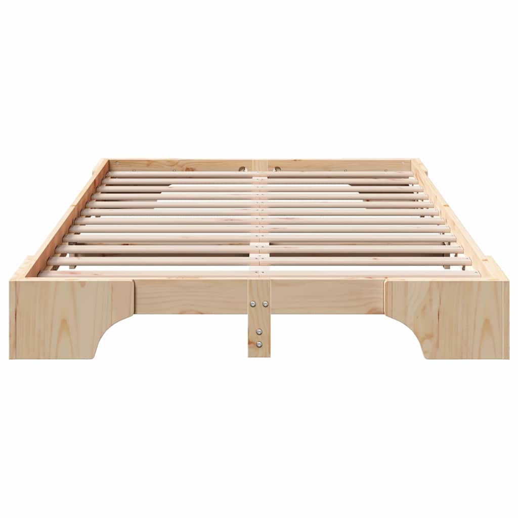 Sengestel Naturfarvet 120 x 190 cm Massiv fyrretræ
