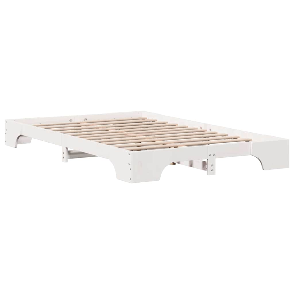 Sengestel Hvid 120 x 190 cm Massiv fyrretræ