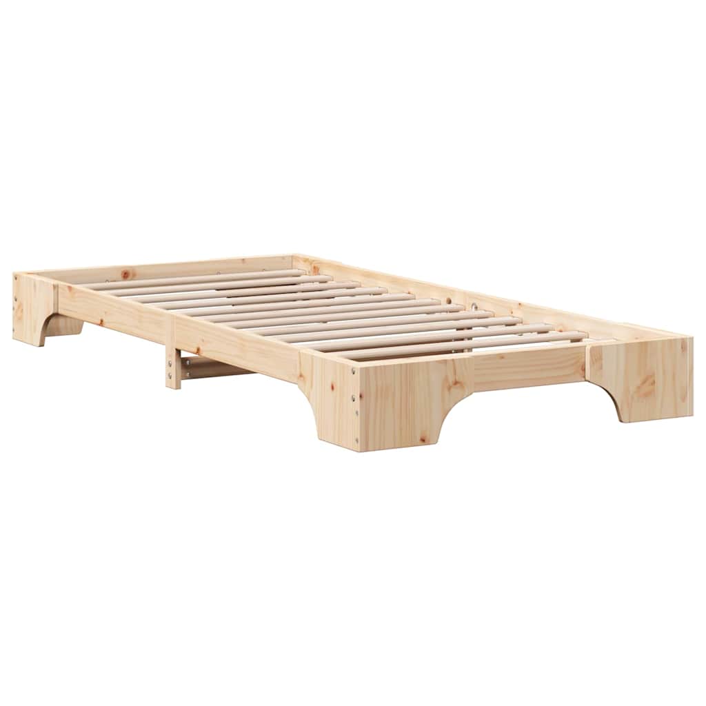 Sengestel Naturfarvet 100 x 200 cm Massiv fyrretræ