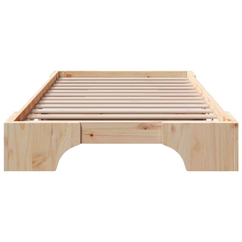 Sengestel Naturfarvet 100 x 200 cm Massiv fyrretræ