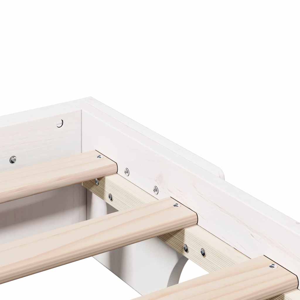 Sengestel Hvid 100 x 200 cm Massiv fyrretræ