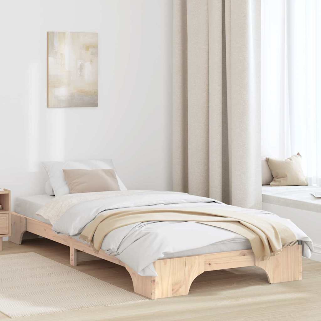 Sengestel Massiv fyrretræ 90 x 200 cm Massivt fyrretræ
