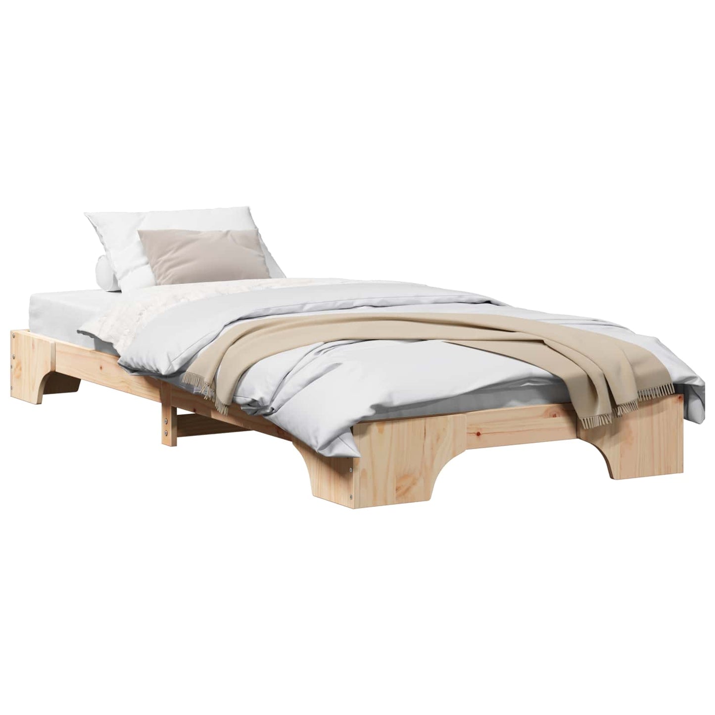 Sengestel Naturfarvet 80 x 200 cm Massiv fyrretræ