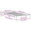 Sengestel Hvid 80 x 200 cm Massiv fyrretræ