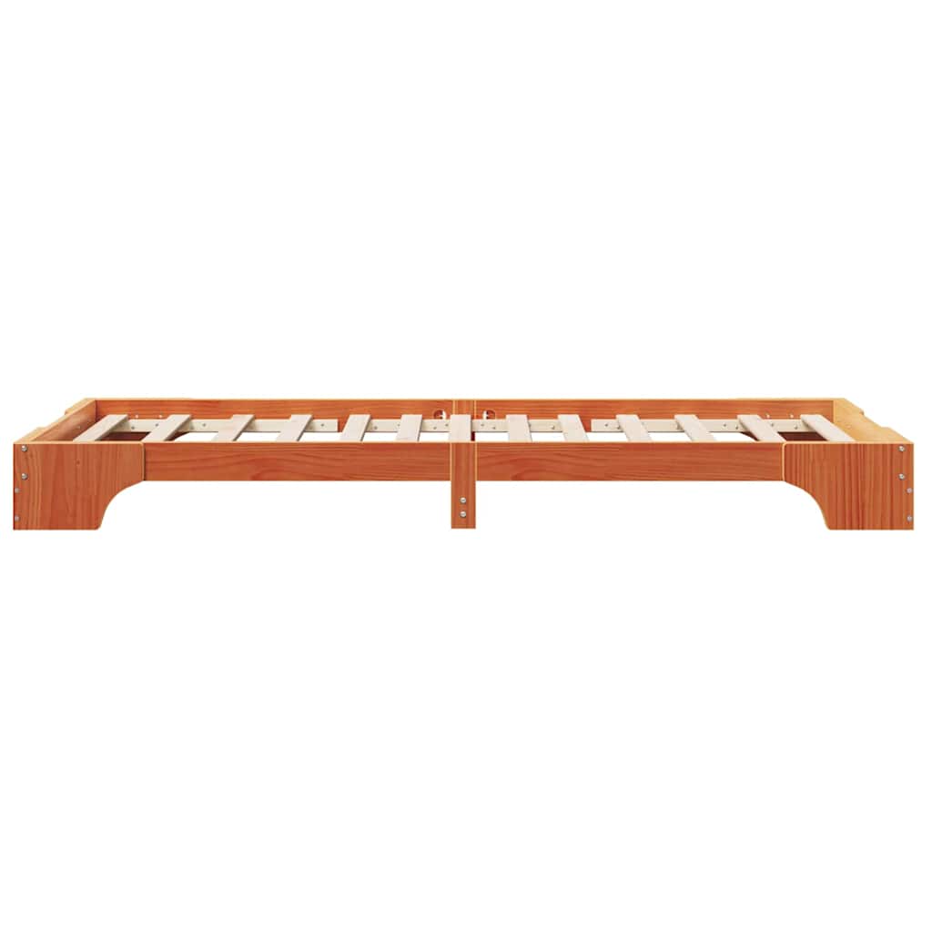 Sengestel Voks brun 75 x 190 cm Massiv fyrretræ