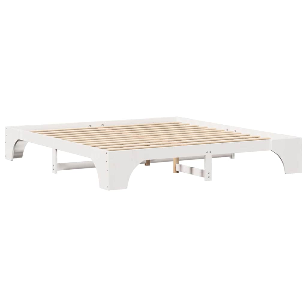 Sengestel Hvid 180 x 200 cm Massiv fyrretræ