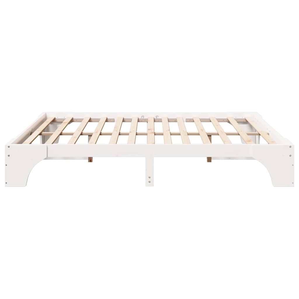 Sengestel Hvid 180 x 200 cm Massiv fyrretræ