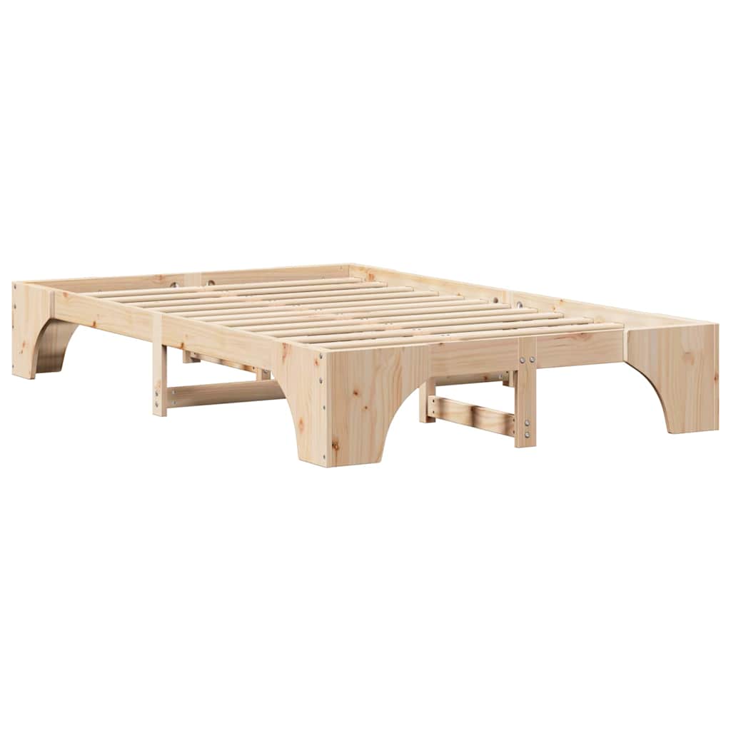 Sengestel Naturfarvet 120 x 200 cm Massiv fyrretræ