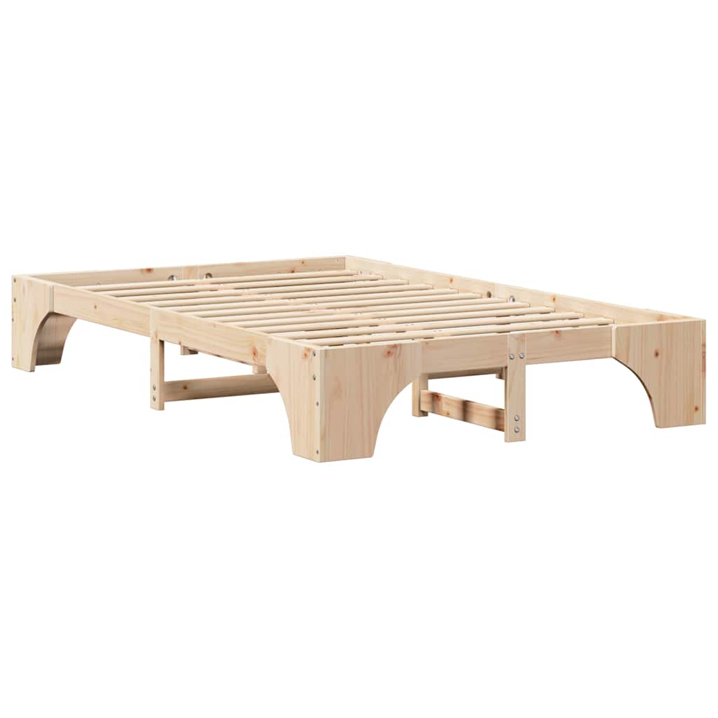 Sengestel Naturfarvet 140 x 190 cm Massiv fyrretræ