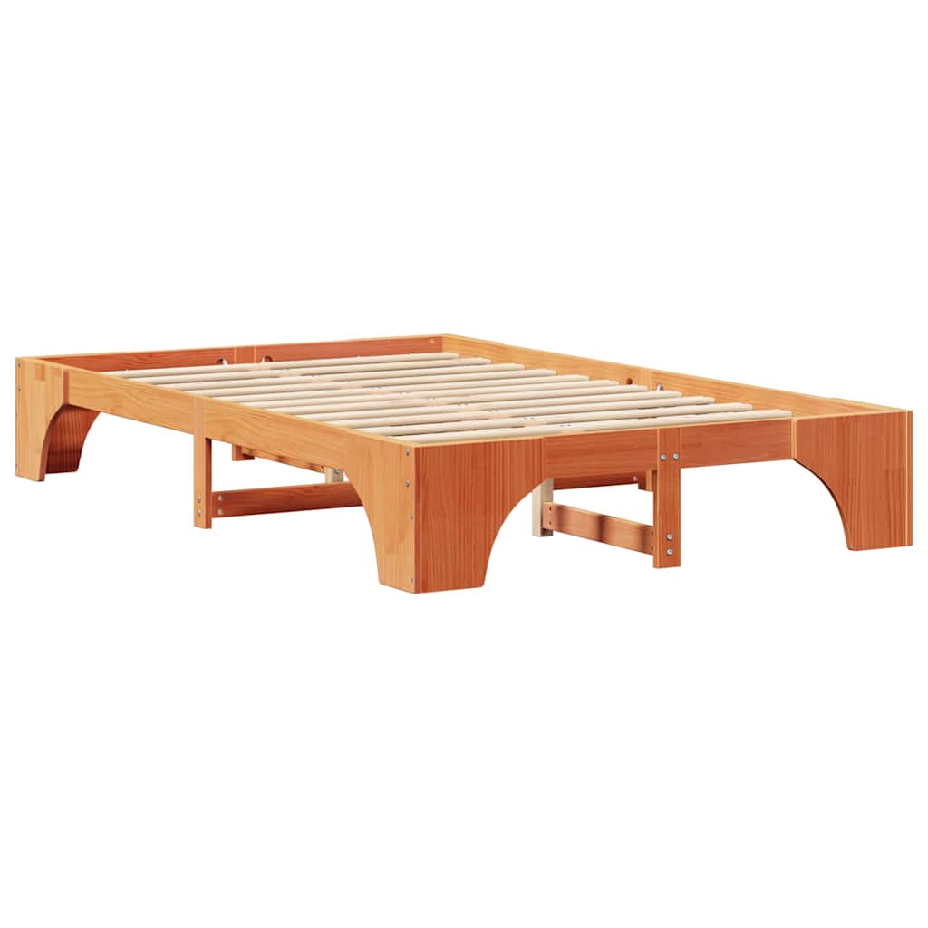 Sengestel Voks brun 120 x 190 cm Massiv fyrretræ