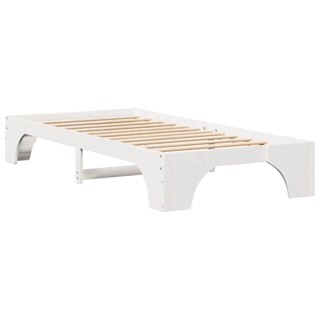 Sengestel Hvid 100 x 200 cm Massiv fyrretræ