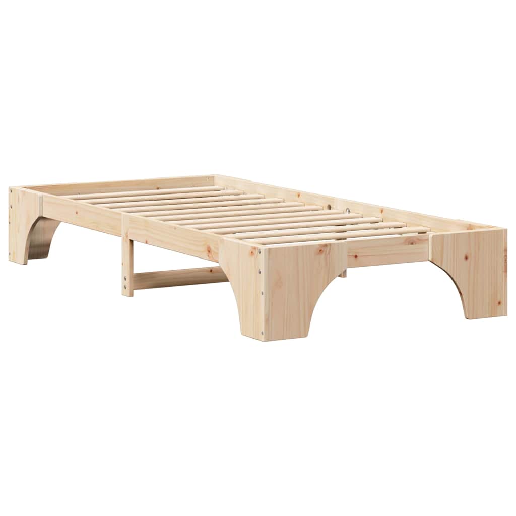 Sengestel Naturfarvet 90 x 200 cm Massiv fyrretræ
