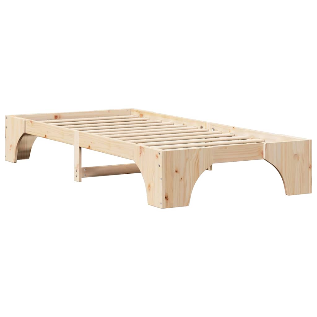 Sengestel Naturfarvet 90 x 200 cm Massiv fyrretræ