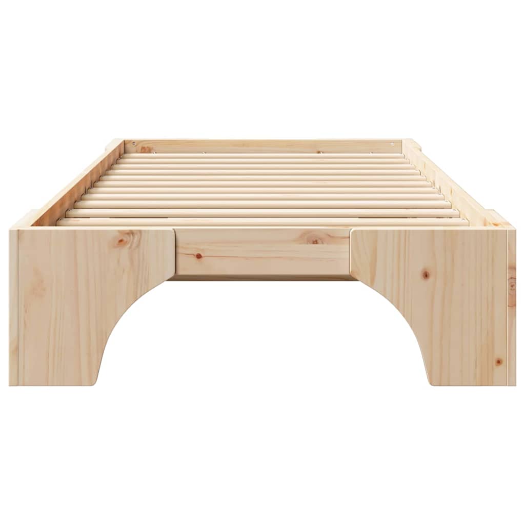 Sengestel Naturfarvet 90 x 200 cm Massiv fyrretræ