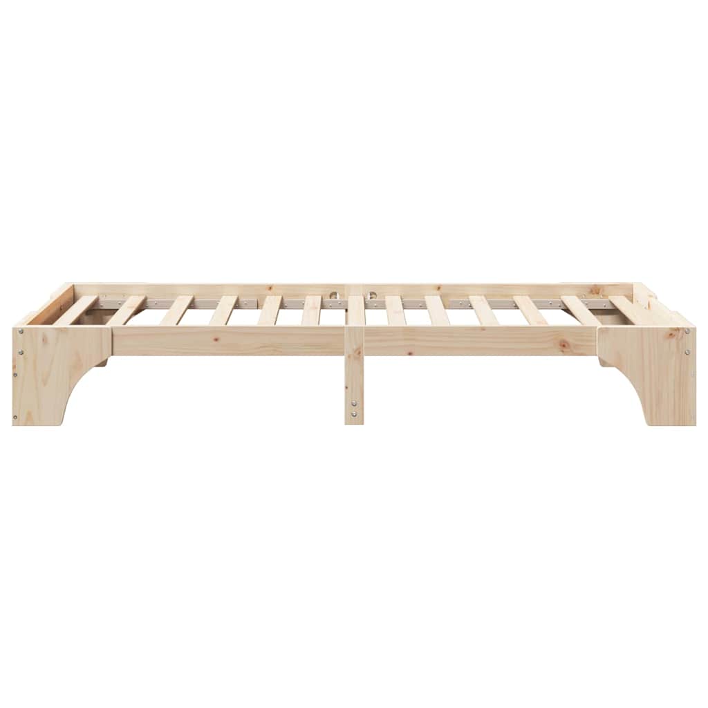 Sengestel Naturfarvet 90 x 200 cm Massiv fyrretræ