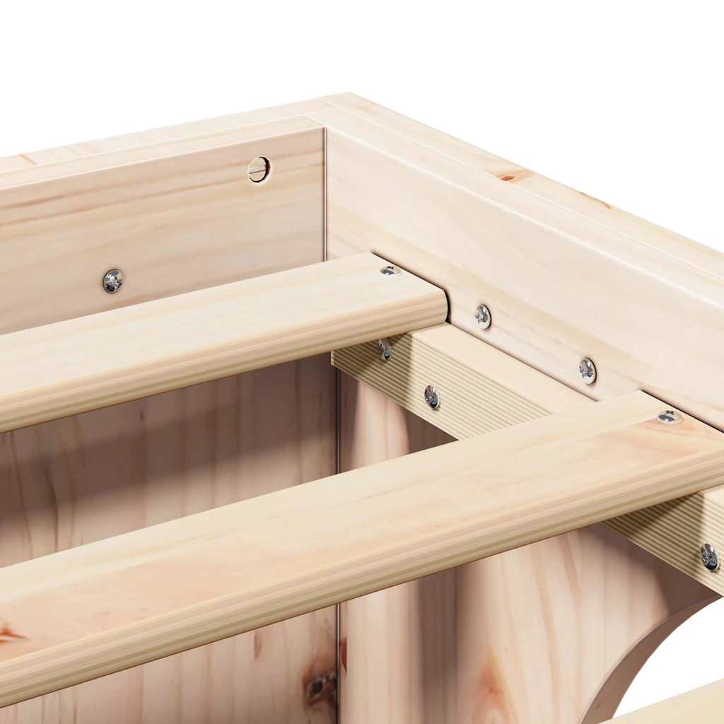 Sengestel Naturfarvet 80 x 200 cm Massiv fyrretræ