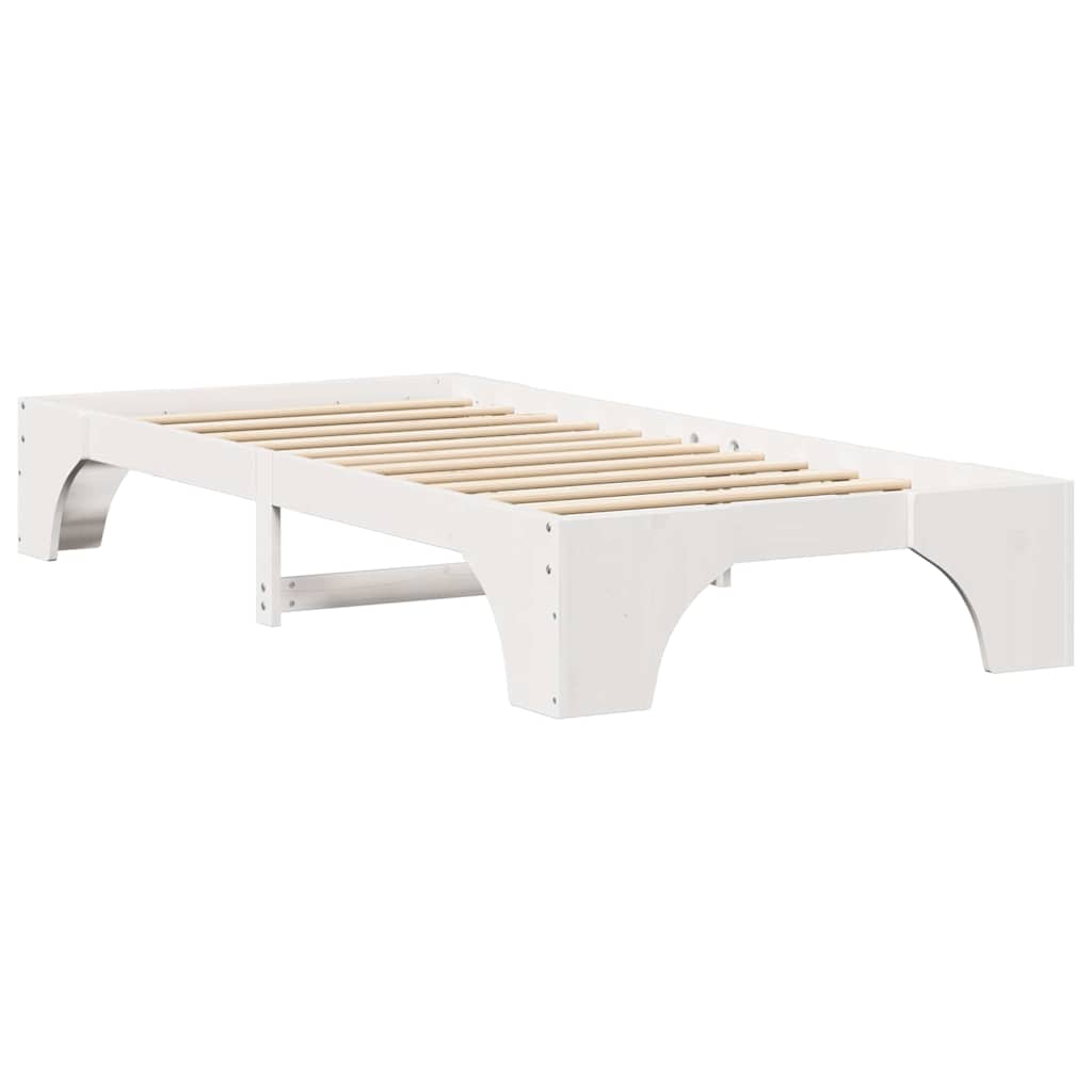Sengestel Hvid 80 x 200 cm Massiv fyrretræ