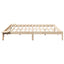 Sengestel Naturfarvet 200 x 200 cm Massiv fyrretræ