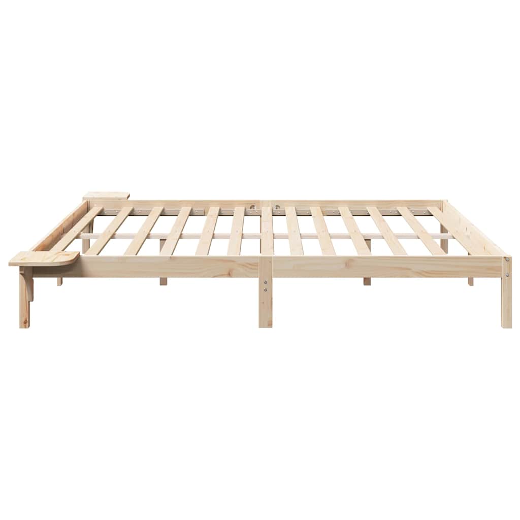 Sengestel Naturfarvet 200 x 200 cm Massiv fyrretræ