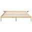 Sengestel Naturfarvet 180 x 200 cm Massiv fyrretræ