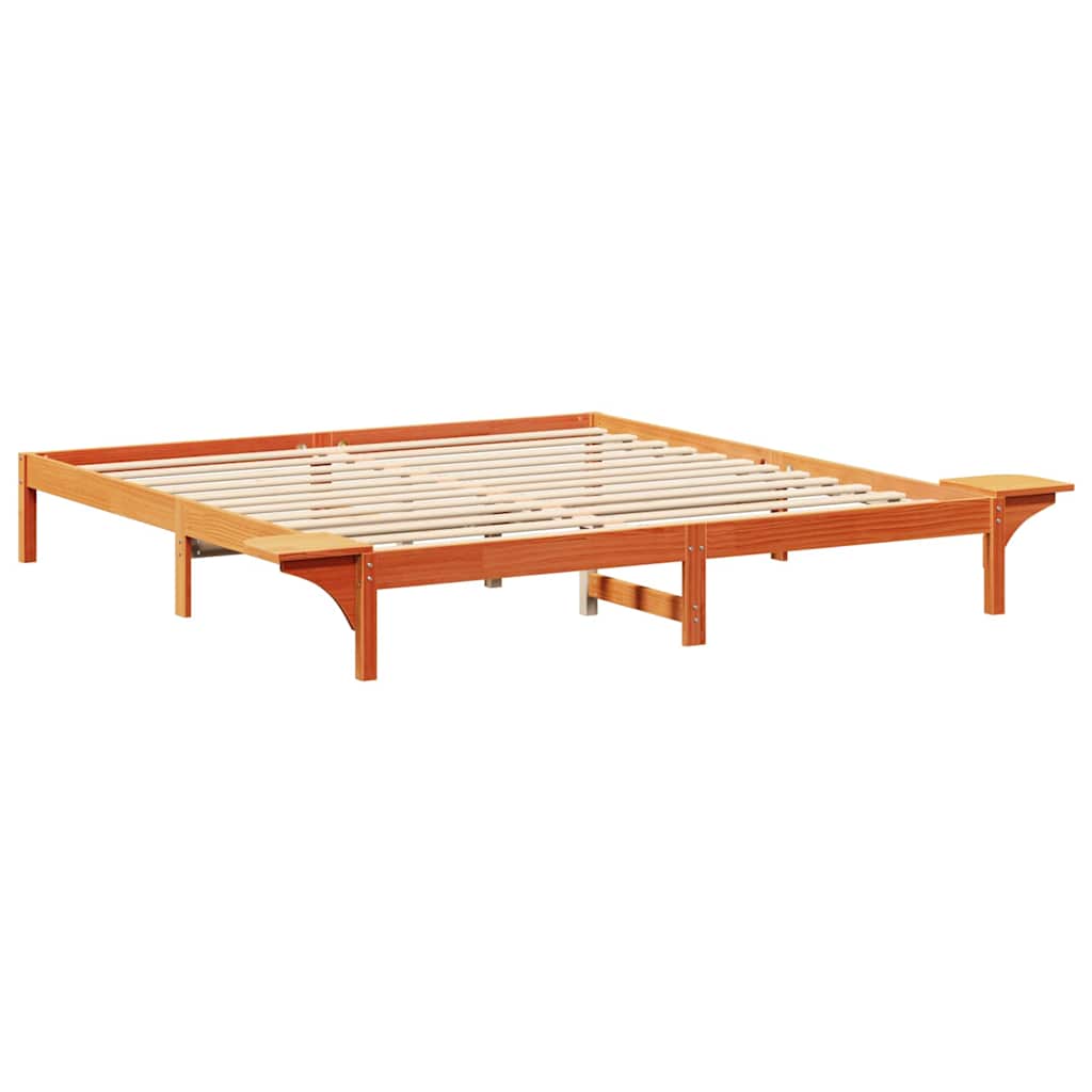 Sengestel Voks brun 180 x 200 cm Massiv fyrretræ