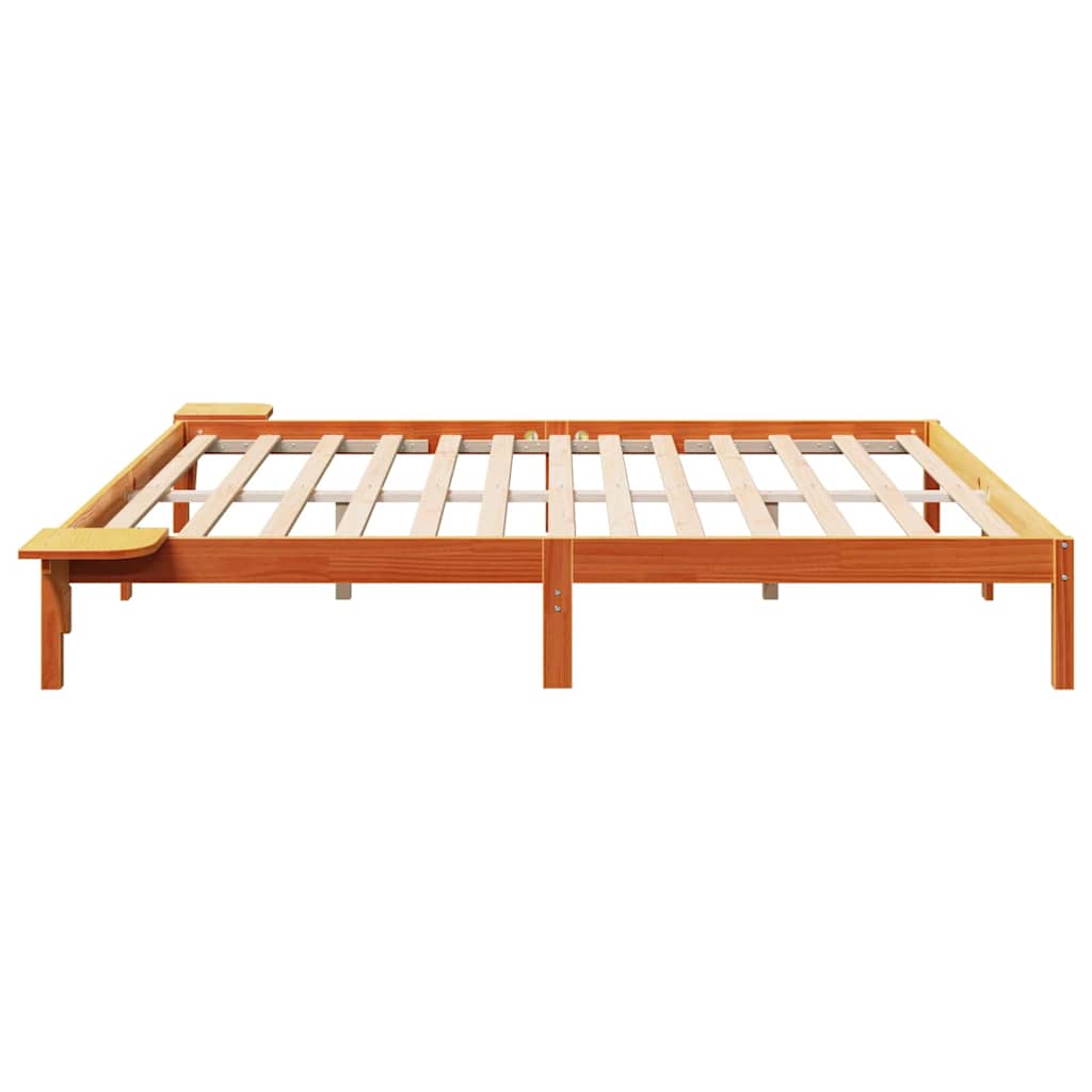Sengestel Voks brun 180 x 200 cm Massiv fyrretræ