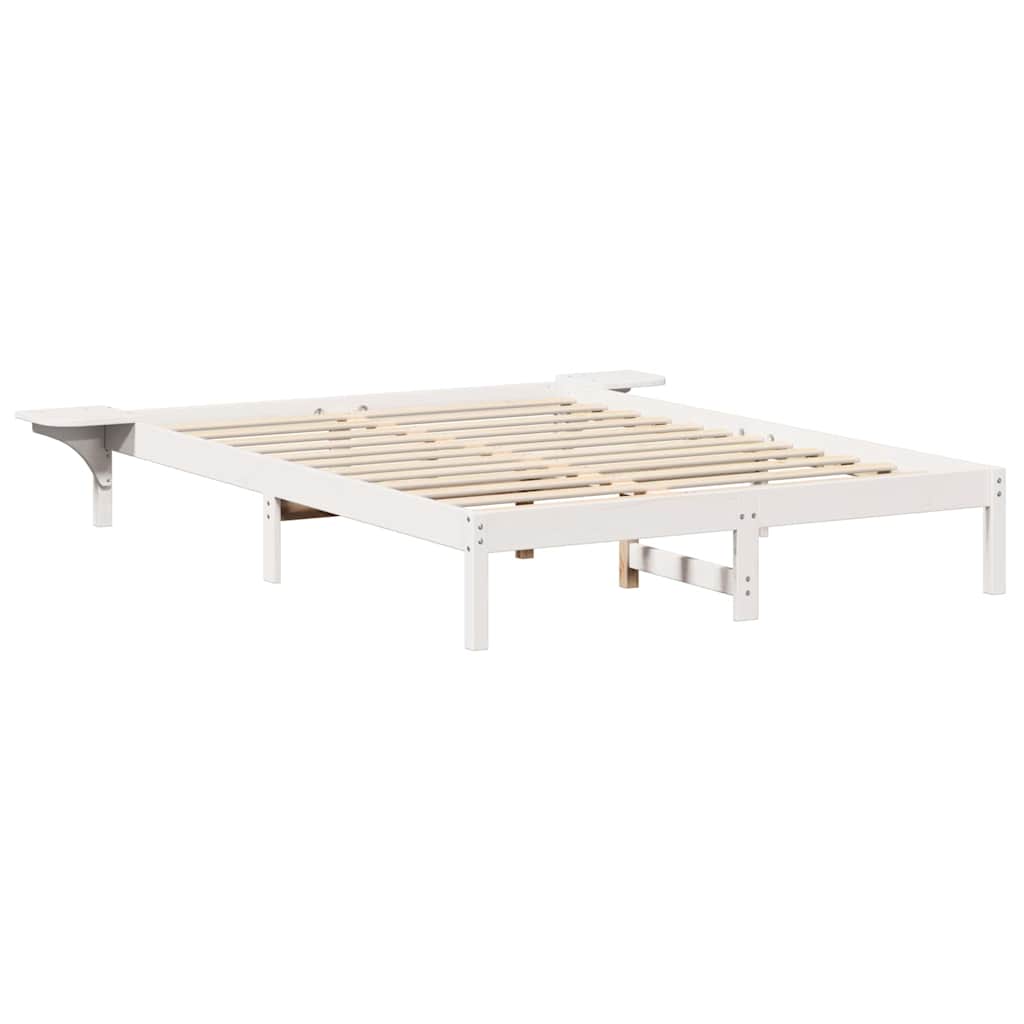 Sengestel Hvid 160 x 200 cm Massiv fyrretræ