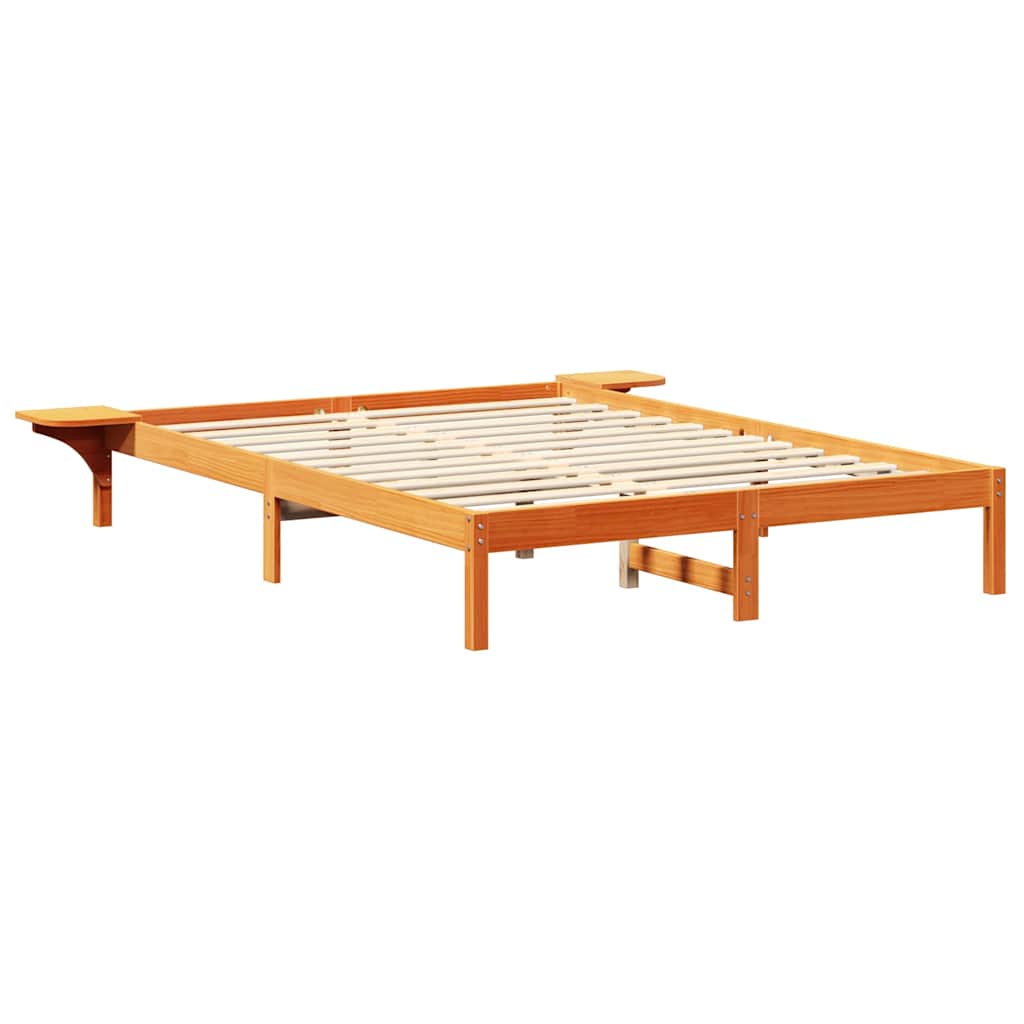 Sengestel Voks brun 160 x 200 cm Massiv fyrretræ