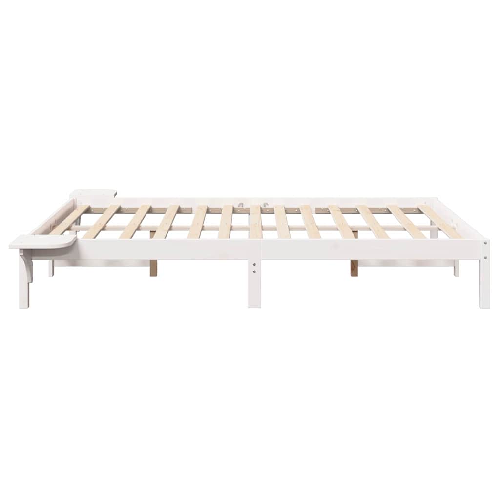 Sengestel Hvid 140 x 200 cm Massiv fyrretræ