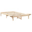 Sengestel Naturfarvet 120 x 200 cm Massiv fyrretræ