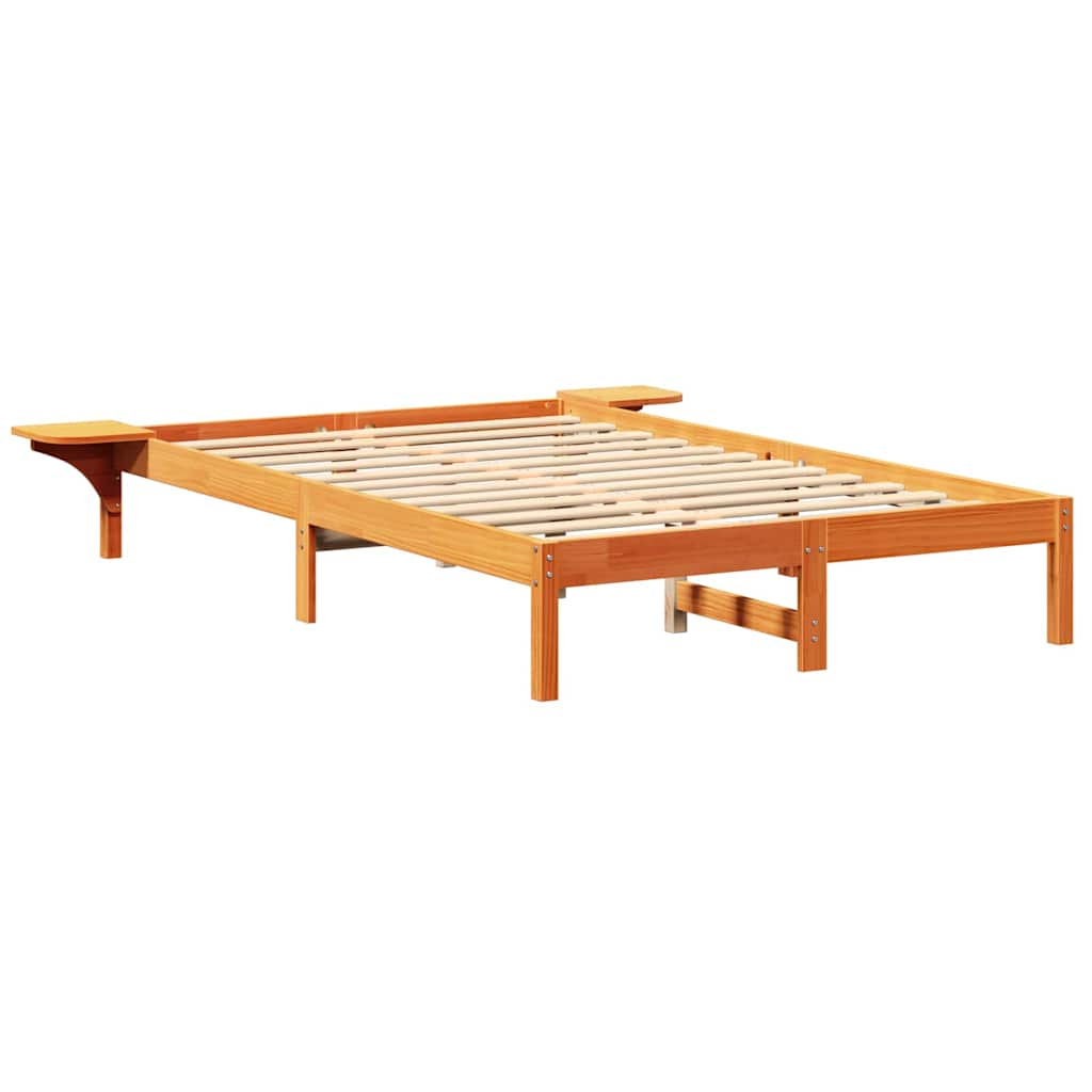 Sengestel Voks brun 140 x 190 cm Massiv fyrretræ