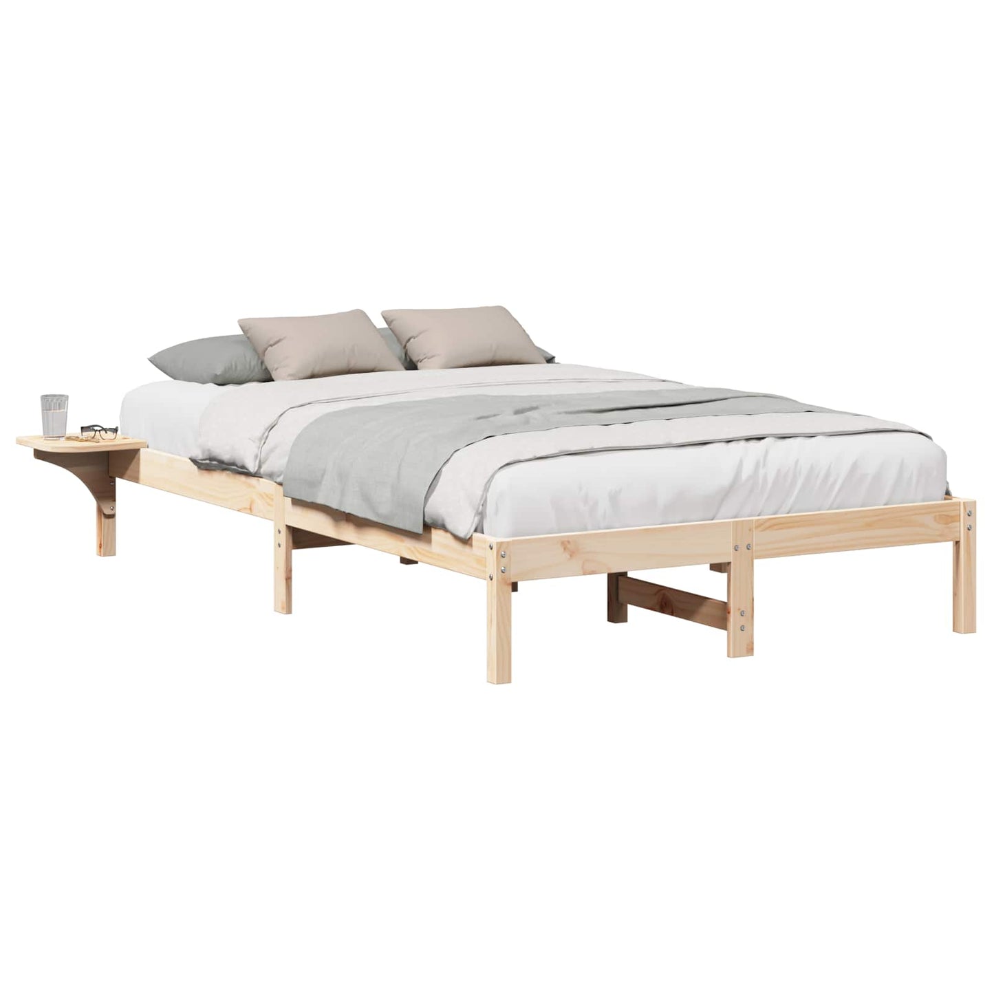 Sengestel Naturfarvet 120 x 190 cm Massiv fyrretræ