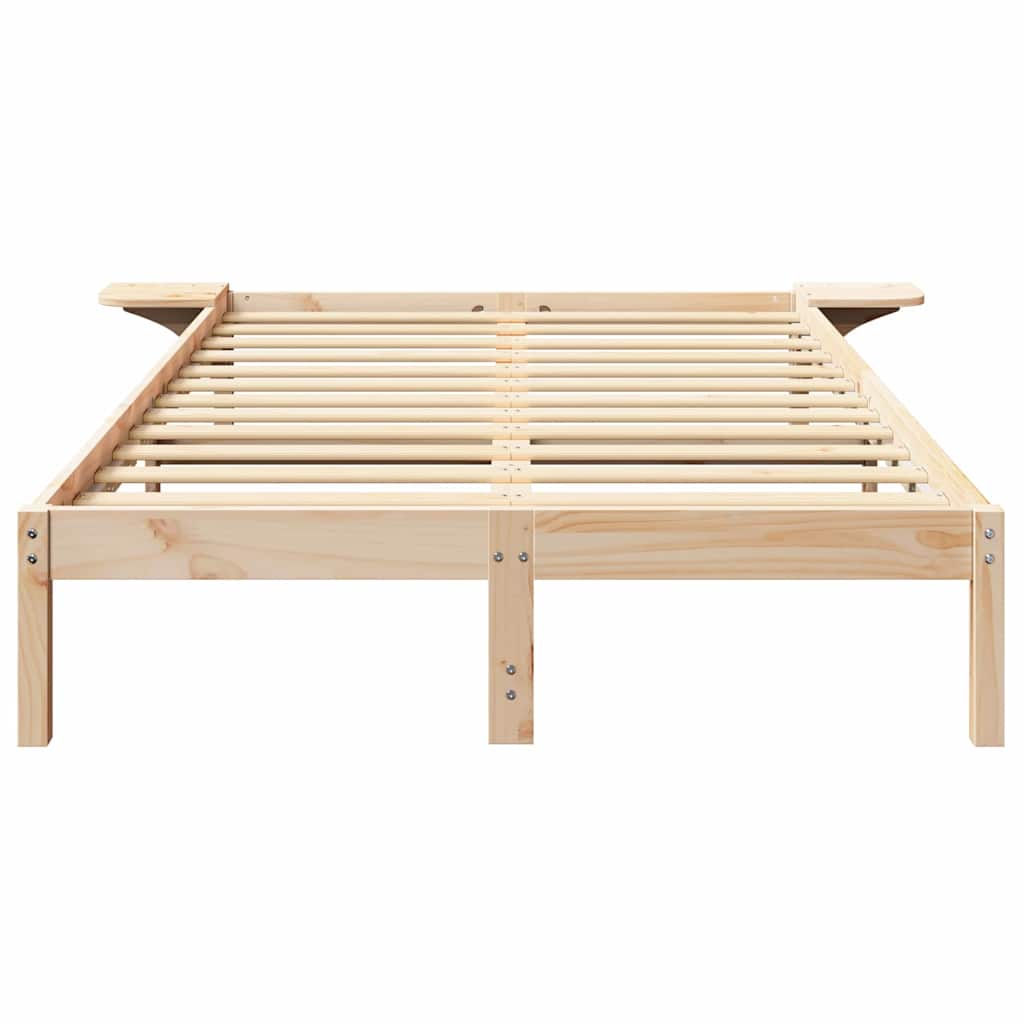 Sengestel Naturfarvet 120 x 190 cm Massiv fyrretræ
