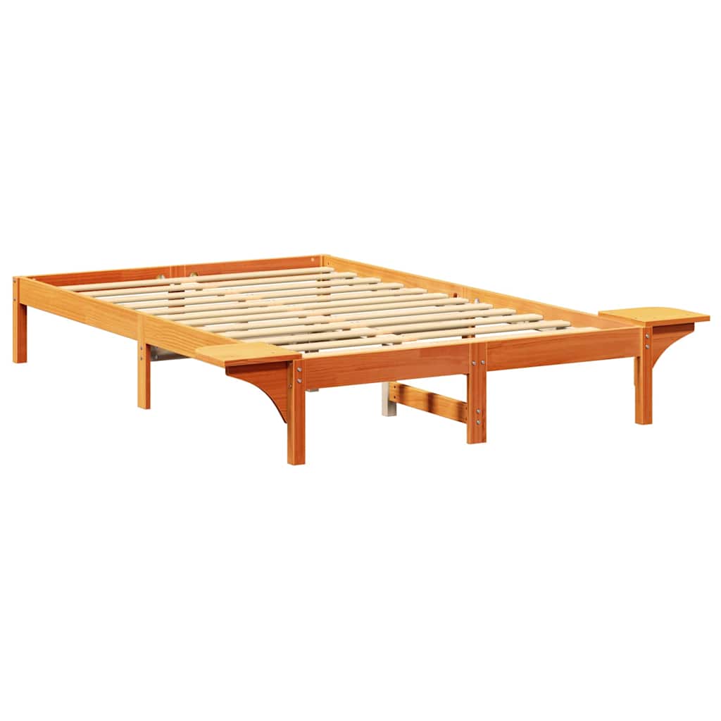 Sengestel Voks brun 120 x 190 cm Massiv fyrretræ
