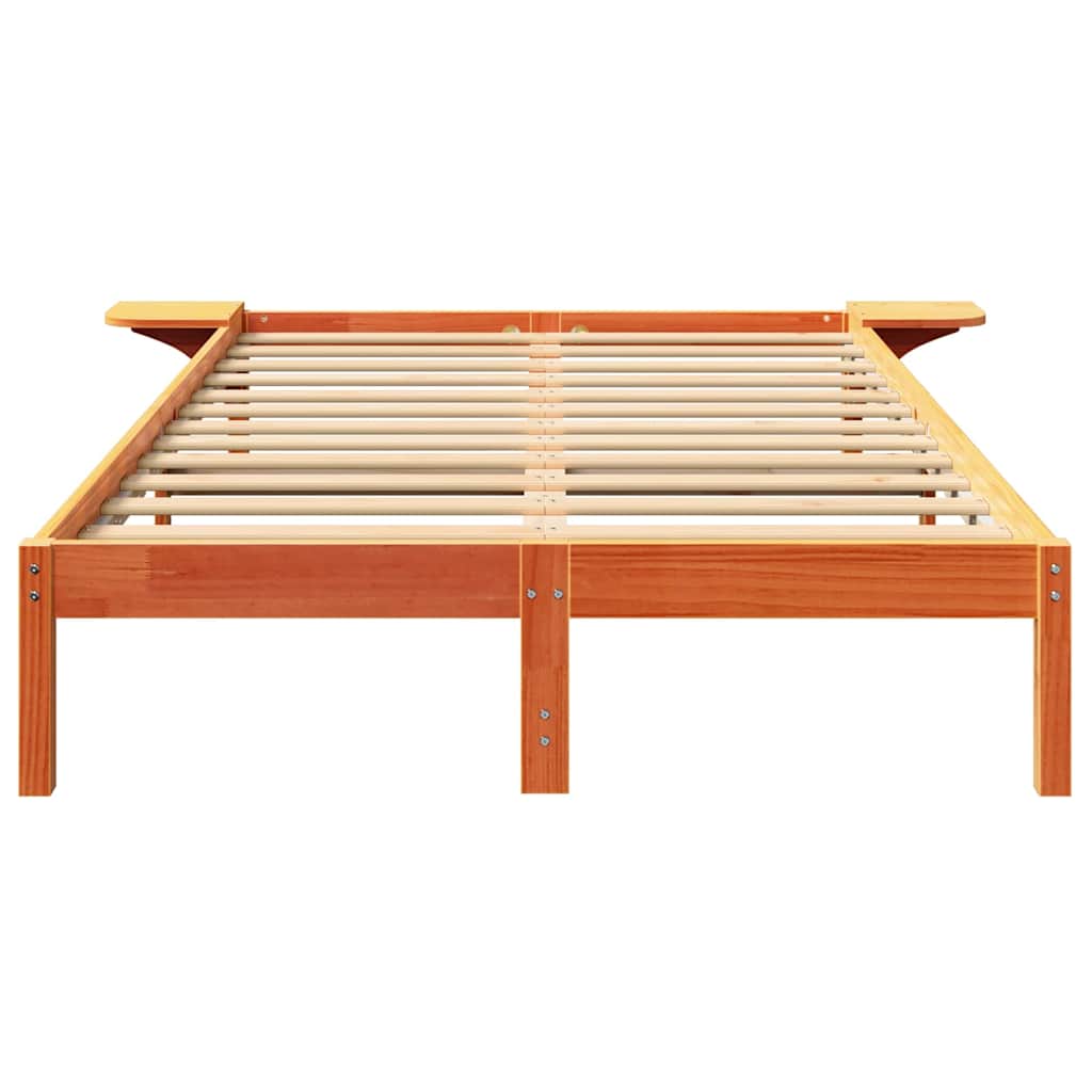 Sengestel Voks brun 120 x 190 cm Massiv fyrretræ