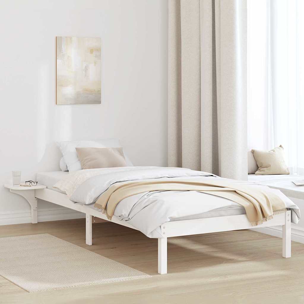Sengestel Hvid 90 x 200 cm Massiv fyrretræ