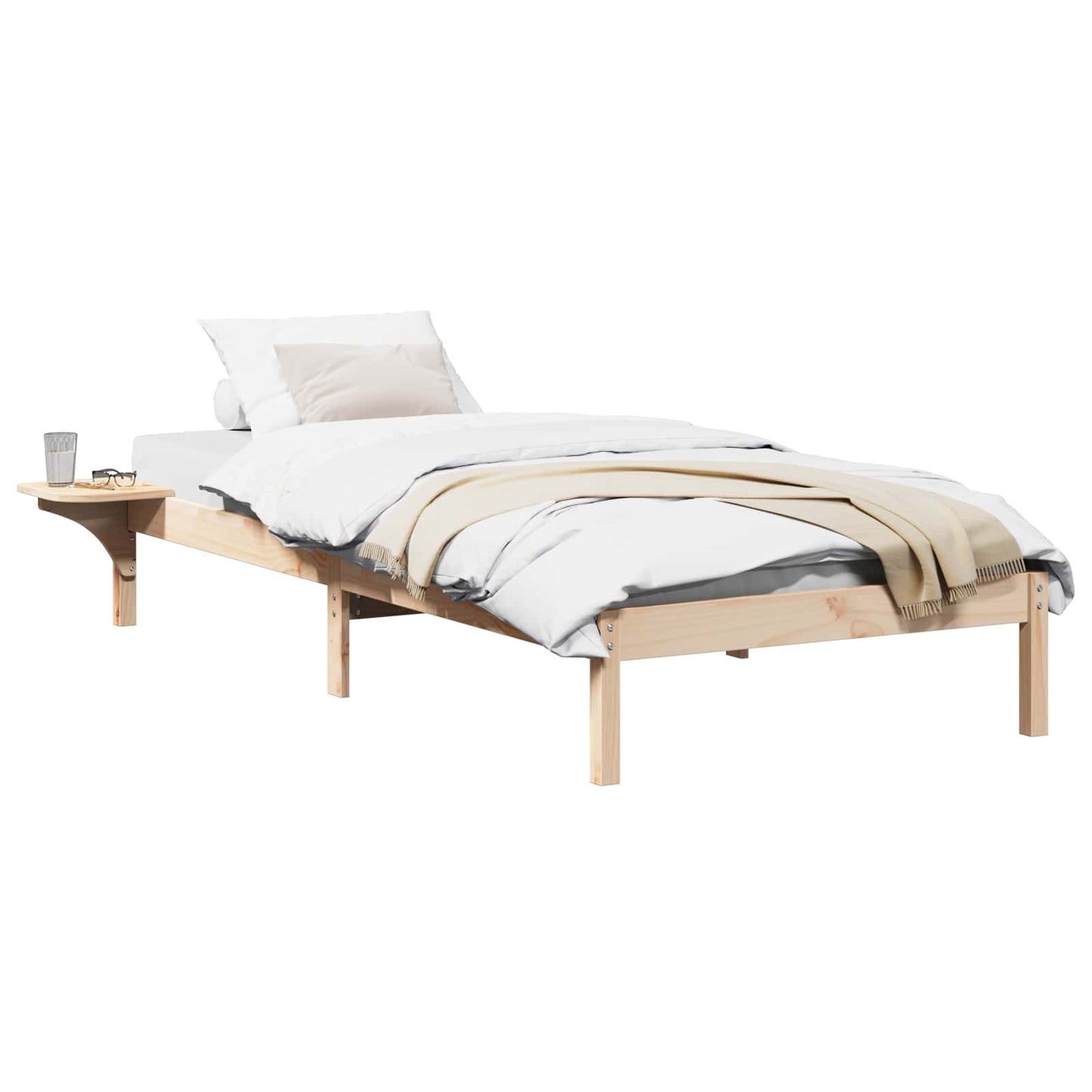 Sengestel Naturfarvet 80 x 200 cm Massiv fyrretræ