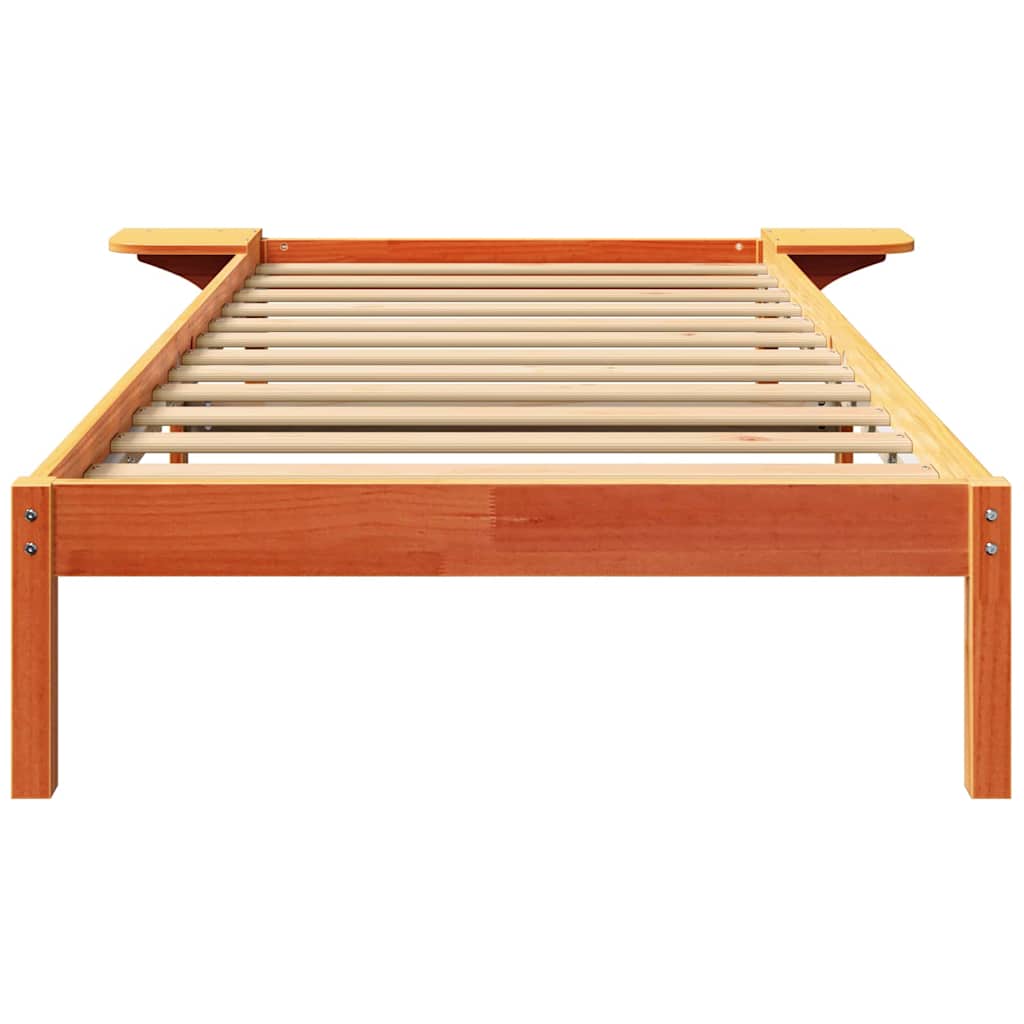 Sengestel Voks brun 80 x 200 cm Massiv fyrretræ