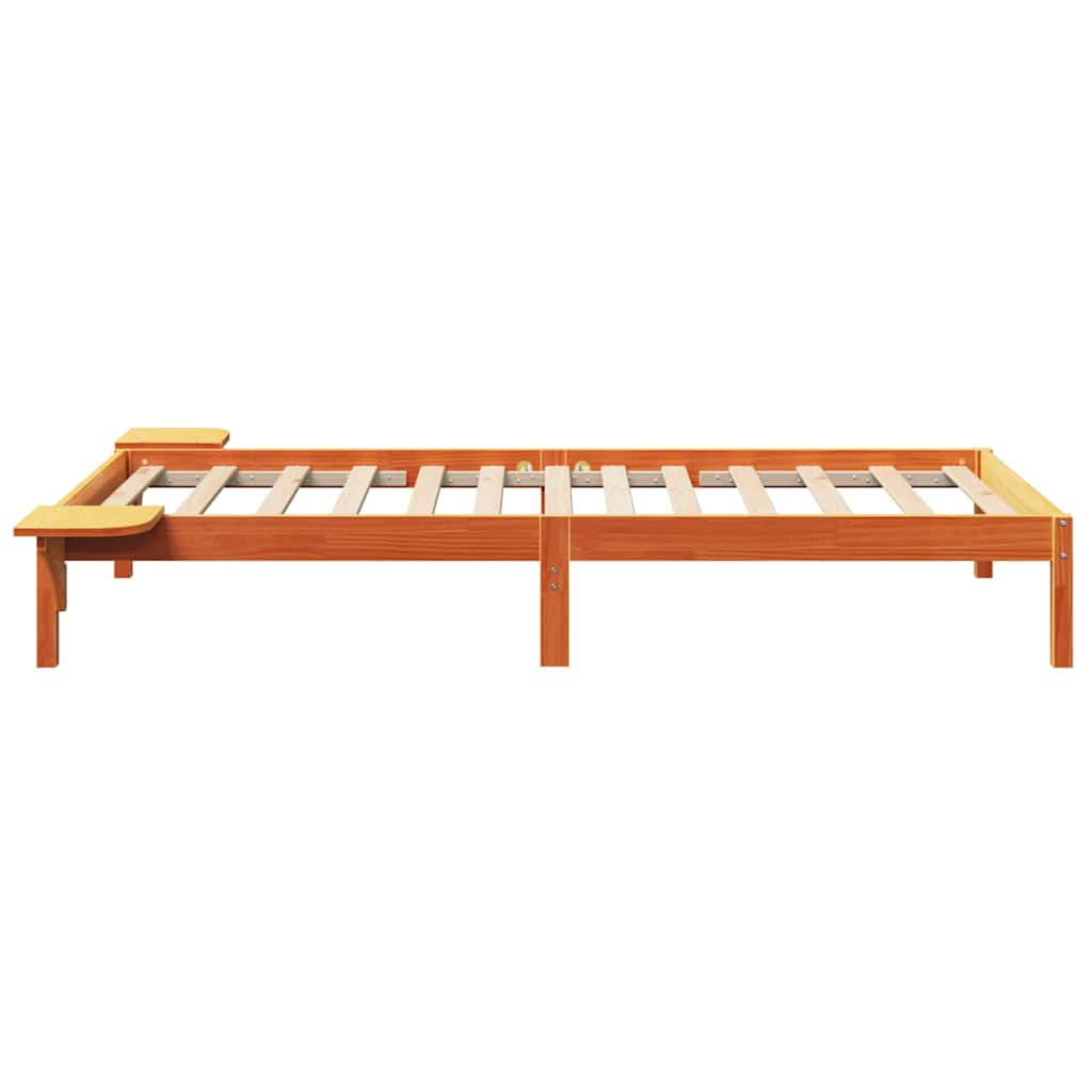 Sengestel Voks brun 90 x 190 cm Massiv fyrretræ