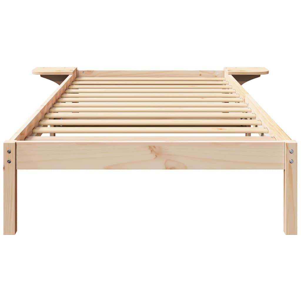 Sengestel Naturfarvet 75 x 190 cm Massiv fyrretræ