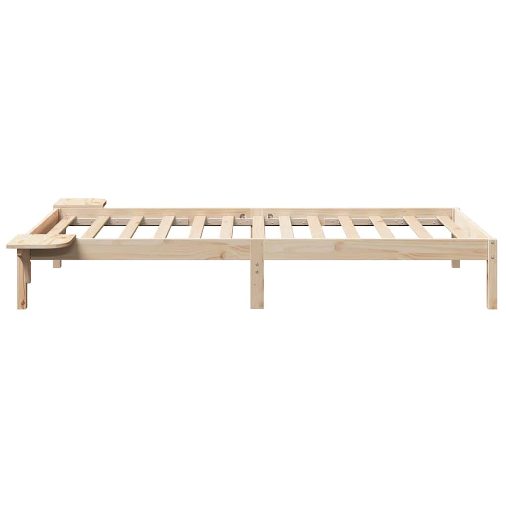 Sengestel Naturfarvet 75 x 190 cm Massiv fyrretræ
