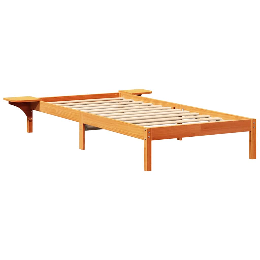 Sengestel Voks brun 75 x 190 cm Massiv fyrretræ