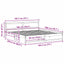 Sengestel Naturfarvet 180 x 200 cm Massiv fyrretræ
