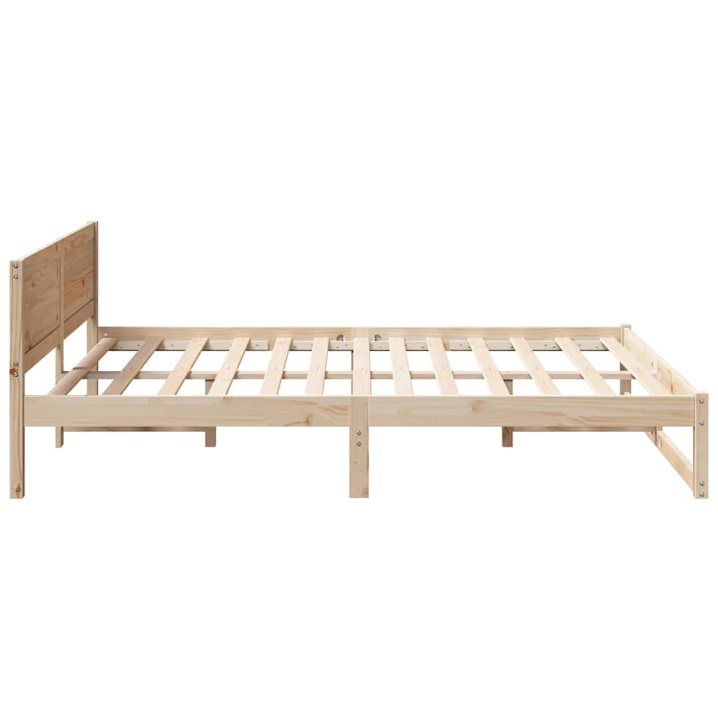Sengestel Naturfarvet 160 x 200 cm Massiv fyrretræ