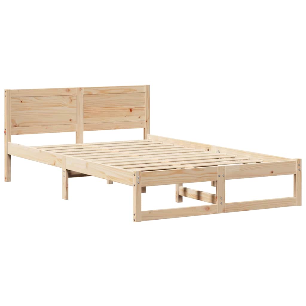 Sengestel Naturfarvet 135 x 190 cm Massiv fyrretræ
