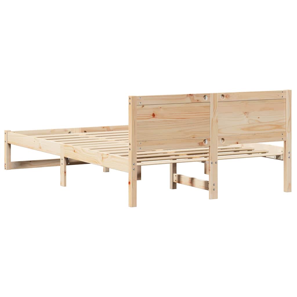 Sengestel Naturfarvet 135 x 190 cm Massiv fyrretræ