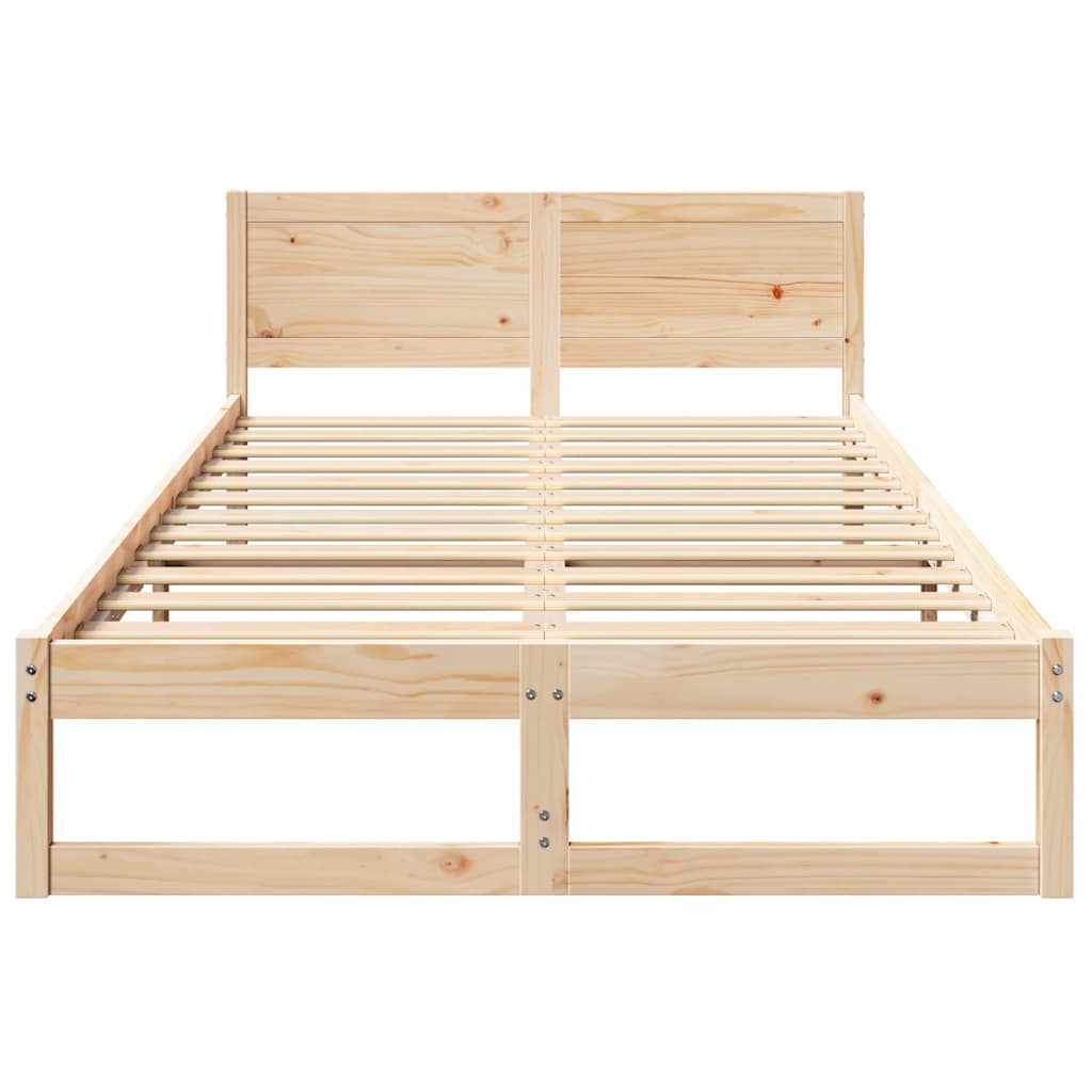 Sengestel Naturfarvet 135 x 190 cm Massiv fyrretræ